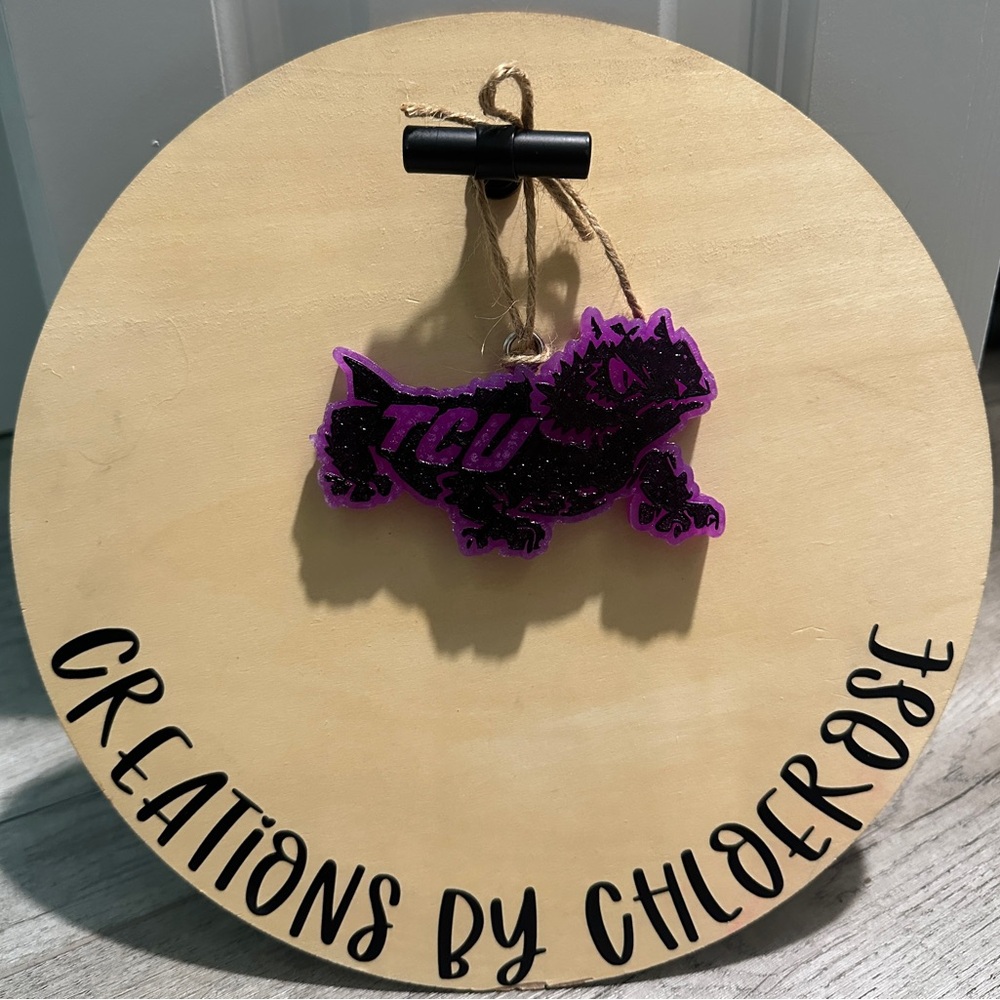 TCU Horned Frog Car Freshie                      Scent: Black Cherry